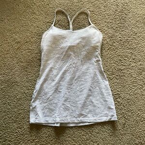 Lululemon Athletica White Fitted Sleeveless Camisole